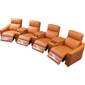 Kunden spezifische Leders essel Heimkino Elektrisches Sofa Nobler Film Audio-Visueller Raum Drei Vier-Personen-Kombination - Product Image 5