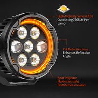 Projecteur IP68 120W 12V 24V pour moto, 4,5 pouces, pour moto et motocyclette