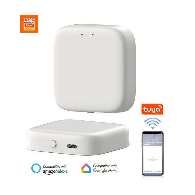 TYSH Zigbee 3.0 Wifi Mesh Hub Smart Multi-mode Gateway Work With Tuya Smart App,Voice Control Via Alexa Google Home