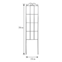 Treillis de jardin en fer en gros, support autoportant pour plantes grimpantes, 50 x 15 cm, noir, pour balcon, patio, pot de fleurs, extérieur