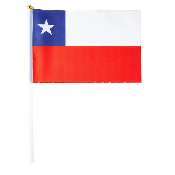 Chile Stick bandiera Chilean piccole Mini bandiere tenute a mano 5x8 pollici