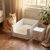Pasir Kucing Campuran |   70% Tahu + 30% Singkong |   Dapat terurai secara hayati |   Clumping 3s |   Dapat Dibuang di Toilet |   Nol Debu |   Ramah Lingkungan |   MOQ