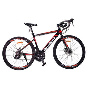 Qualité garantie 700C frein à disque vélo de route 21 vitesses noir rouge cadre en alliage aluminium fourche en acier jante en aluminium hommes/femmes - Product Image 1