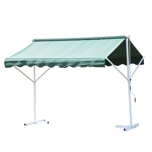 Auvent <span class=keywords><strong>manuel</strong></span> <span class=keywords><strong>double</strong></span> coulissant autoportant populaire avec structure en fer et tissu en polyester - Product Image 1