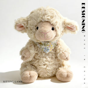 Peluche <span class=keywords><strong>Mouton</strong></span> Assis Super Doux, Rembourrage Coton PP de Haute Qualité, <span class=keywords><strong>Doudou</strong></span> Confortable pour Bébés, Cadeau d'Anniversaire Unisexe - Product Image 5