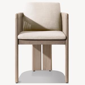 Chaise de jardin en teck avec structure en bois et rembourrage en mousse imperméable pour usage extérieur - Product Image 1