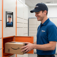 FCV5005 Gesichtserkennung Passwort RFID-Karte NFC Türöffner Paketfach-Schloss für Schule und Sporthallen-Schließfächer