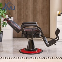 Chaise de Barbier Moderne Noir Antique Spa à Tête Inclinable