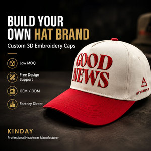 Cappellino da Baseball Unisex Sportivo a 5 Pannelli Personalizzato con Logo Ricamato 3D e Immagine Stampata, in Cotone Traspirante di Alta Qualità - Product Image 1