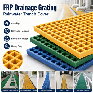 <span class=keywords><strong>Grille</strong></span> en treillis ouvert antirouille conçue pour couvrir les fossés d'égout municipaux, les caniveaux des trottoirs et les lignes de drainage urbain - Product Image 2