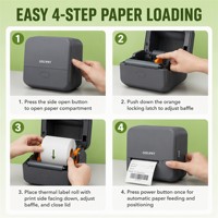 Printer Thermal Portabel Komersial Koneksi BLE USB untuk Label Harga Supermarket Ritel Kabel Label Printer Genggam Tanpa Tinta