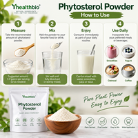 Poudre de Phytostérol d'Origine Végétale, Poudre Fine Blanc Cassé 80-100 Mesh, Source Soja, Matière Première en Vrac