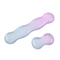 Repose-poignets pour souris et clavier en silicone, transparent, 3D, souple et confortable, avec fonction de refroidissement, pour le confort des paumes, modèle transfrontalier