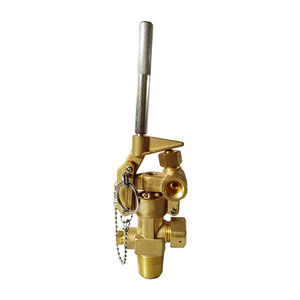 Válvula de Cilindro para Sistema de Supresión de Incendios con CO2 - Latón, Rosca de Salida de 15 MPa W21.8, Rosca de Entrada de la Válvula PZ27.8, Dispositivo de Seguridad - Product Image 2