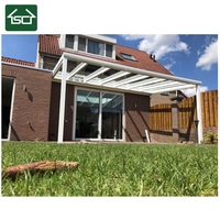 Toiture en polycarbonate pour terrasse en aluminium, abris de voiture en métal, aluminium attaché à la maison