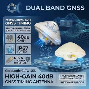 Antena GNSS de Alta Precisión CLTX-<span class=keywords><strong>455</strong></span>, Doble Banda GPS L1/L5, BeiDou <span class=keywords><strong>B1</strong></span>/B2a, Ganancia de 40dB, IP67, Impermeable, Antena de Sincronización para Exteriores - Product Image 1