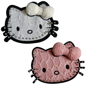 Patch Bordir Hewan Kartun Diamond <span class=keywords><strong>Cat</strong></span> untuk Industri Berat, Bahan Kain Chiffon, Pita Bordir dengan Pengait PVC Tanpa Lem di Belakang - Product Image 1