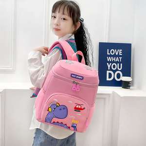 Sac à dos léger en nylon grande capacité pour enfants, motif dinosaure de dessin animé mignon, idéal pour l'école primaire et la maternelle, cadeau pour garçons et filles - Product Image 4