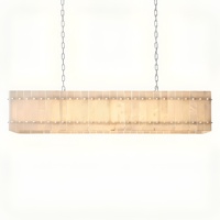 Lustre linéaire en albâtre au design américain épuré, éclairage moderne de luxe rectangulaire pour îlot de cuisine et bar, grand modèle rectangulaire, Espagne