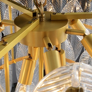 <span class=keywords><strong>Lustre</strong></span> en verre à plumes, design nordique moderne, inspiré de la nature, pour restaurant, salle à manger haut de gamme, galerie d'art, condo de luxe - Product Image 4