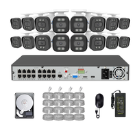 Système de caméra de sécurité réseau CCTV IP PoE, ensemble de caméras IP66 H.265+ 5MP AI, audio bidirectionnel, vision nocturne couleur, P2P, extérieur, 16 canaux