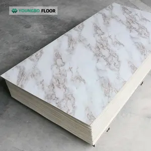 Venta de fábrica, lámina de mármol de PVC de vinilo de lujo para el hogar, revestimiento UV, lámina de Panel de pared, placa UV de plástico de piedra