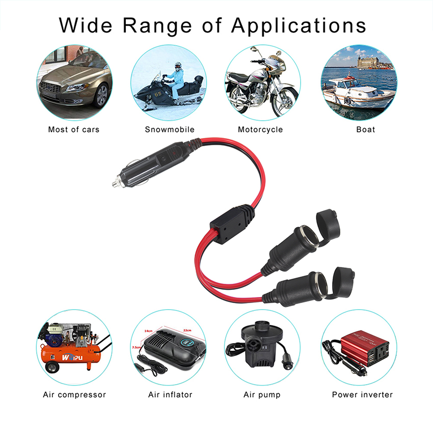Cavo Prolunga Accendisigari Maschio A Terminali Anello – 3 Metri, 20A, 12V-24V Per Auto E Camper - 3