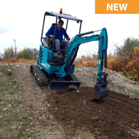 Mini-excavatrice sur chenilles de marque chinoise renommée SWE18UF avec une capacité de godet de 0,04 m³ en stock à vendre