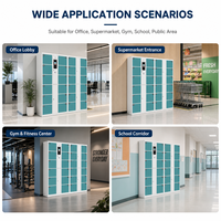 Système de casier à clés automatique pour bureau, armoire intelligente en acier pour supermarché, casier à colis assemblé pour le stockage d'ordinateurs portables pour bureaux