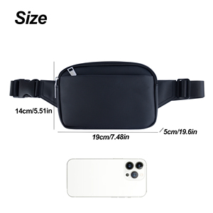 Riñonera Impermeable de PU con Correa Ajustable, Bolso Cruzado para Pecho, Cremallera Metálica Suave, Bolsillos Múltiples, para Hombres y Mujeres, Ideal para Viajes - Product Image 2