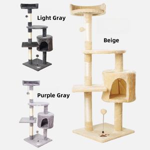 Persediaan produk hewan peliharaan besar Multi-level pohon kucing menggaruk Menara kucing memanjat pohon Kondominium menara mainan hewan peliharaan untuk kolom kucing - Product Image 4