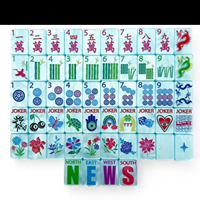 Ubin Mahjong Lucky Charms Mewah Kustom Akrilik Berukir 160 Ubin Mahjong Mutiara Amerika Pesanan Minimum 1 Set