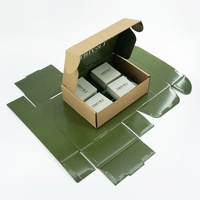 Laminage brillant biodégradable écologique Boîtes rigides artisanales de créateur kraft personnalisées CMJN/Pantone couleurs pour petit carré