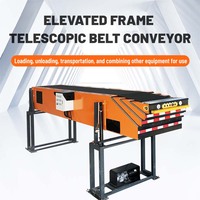 Convoyeur à bande télescopique rétractable, machine de convoyage extensible pour le chargement et le déchargement de conteneurs en entrepôt et en quai