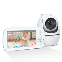Babyphone intelligent sans Wi-Fi ni application, résolution 720p, 5 pouces, interphone bidirectionnel, vision nocturne, détection de mouvement, audio intelligent, étanche IP66