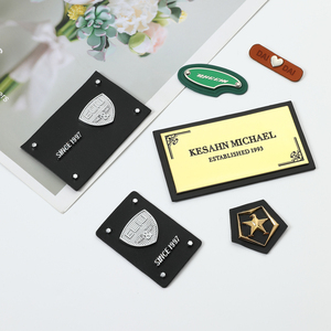 Tùy chỉnh da nhãn thẻ vá với kim loại cho mũ <span class=keywords><strong>PU</strong></span> nhãn tag dập nổi Tem in ấn jeans da thật nhãn - Product Image 3