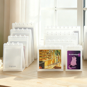 Álbum de Fotos Portátil con Anillas, Carpeta de Bolsillo para Colección de Fotos, Transparente, Libre de PVC, de Alta Calidad, con Discos para Calendario, para Guardar Tarjetas Fotográficas - Product Image 1