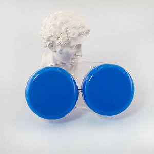 Étui à lentilles de <span class=keywords><strong>contact</strong></span> portable en plastique, <span class=keywords><strong>best</strong></span>-seller, coloré, réfléchissant, carré, pour femmes et hommes - Product Image 6