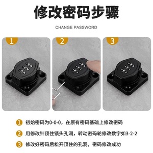 Combination <b>Lock</b> Zinc Alloy 3 4 5 6 Inch Keyless Drawer <b>Cabinet</b> Anti Theft Minimalist Design Easy Installation - Product Image 5
