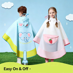 Ensemble poncho et bottes de pluie pour enfants, usage maternelle, unisexe pour garçons et filles de 6 ans, nouvelle tenue de pluie pour enfants - Product Image 2