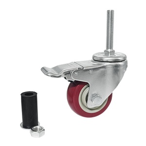 Bánh xe đẩy, Thanh chống trượt 3/4/5 inch, Bánh xe vạn năng, thanh dây chống tĩnh điện, ống tròn, cao su mở rộng, Con lăn phanh - Product Image 2