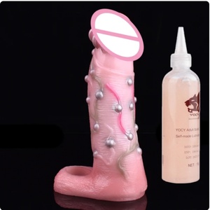 Customize logo Realistic Penis Sleeve With Beads Design for Men Dick Enlargement Prostate Vaginal Massage Adult Toy - Product Image 2