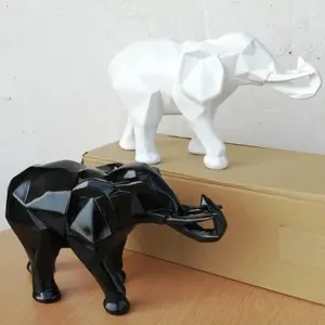 Nuevo diseño elefante luz Parque hogar decorativo personalizado estatua resina animal escultura