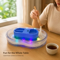 Nouvelle conception Nagashi Somen Shines Cool Noodles, machine à nouilles à LED avec batterie intégrée, style japonais
