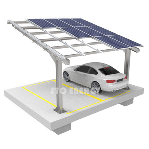 Système de montage de carport solaire en acier galvanisé à chaud robuste, structure de montage imperméable pour abri de stationnement photovoltaïque - Product Image 2