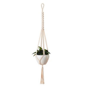 Appendini per piante in macramè 2 livelli di portacamponi in cotone 39 "/47" Set di grucce per piante in macramè - Product Image 6