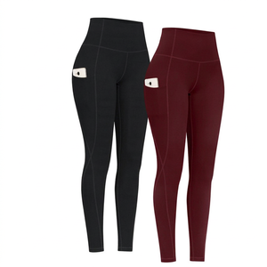 100% Cotton High Waist Breathable Seamless <b>Thick</b> Streetwear Yoga Wear <b>Leggings</b> Knitted Fabric Woven Design 220g Ankle-Length - Product Image 1