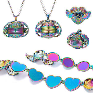 Colliers de bijoux fantaisie, pendentif vintage en forme de boîte photo, <span class=keywords><strong>chaîne</strong></span> hip-hop, collier plaqué <span class=keywords><strong>or</strong></span>, médaillon en alliage pour femmes - Product Image 6