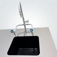 Table de laboratoire en acier moderne, mobilier de laboratoire scolaire, 3 tiroirs, surface personnalisable pour les professeurs de physique, de chimie, de biologie, pupitres