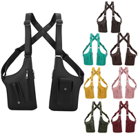 Sac de poitrine rétro en cuir PU avec logo personnalisé, étanche, pour sports de plein air, antivol, pour hommes et femmes